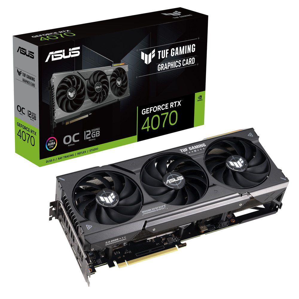 NVIDIA GeForce RTX 4070搭載グラフィックカード「TUF-RTX4070-O12G